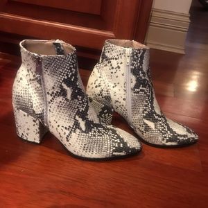 Steve Madden Snakeskin Josephine Booties